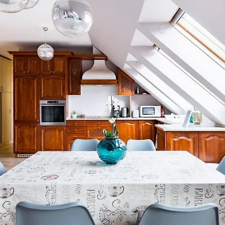 アパート Sunny And 3-bedroom Penthouse With Garage ブダペスト